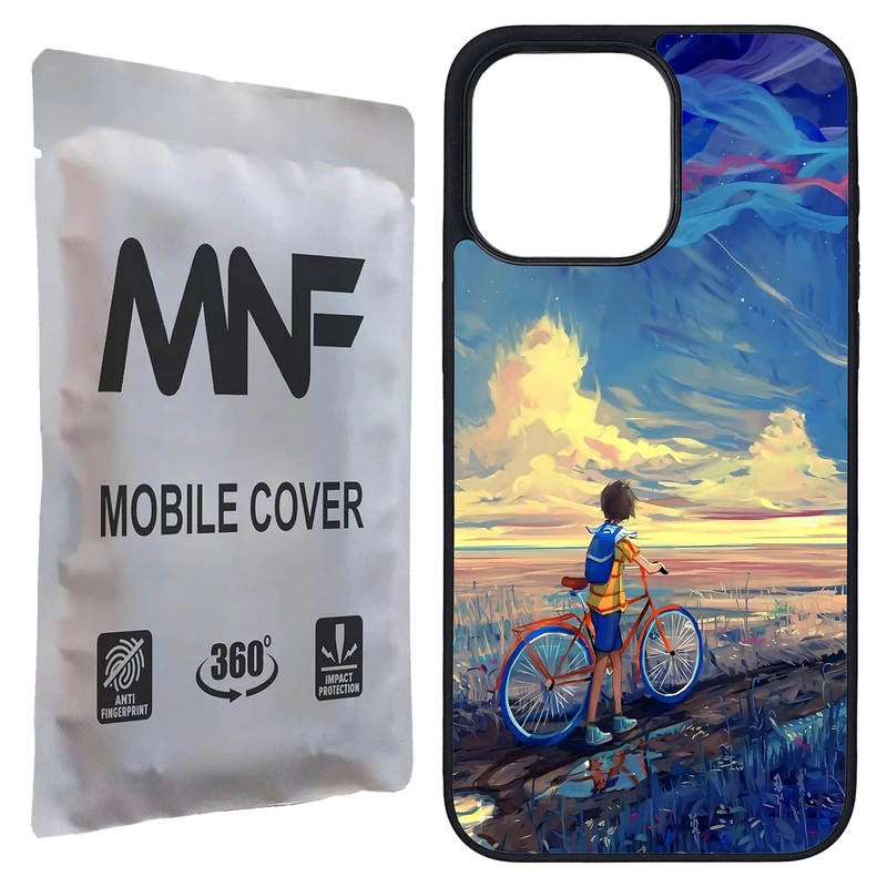 کاور ام ان اف طرح نقاشی دوچرخه کد P-062 مناسب برای گوشی موبایل اپل iPhone 15 Pro Max    