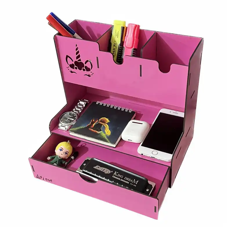 استند لوازم اداری رومیزی اف جی کات مدل کشو دار طرح یونیکورن اسب شاخدار