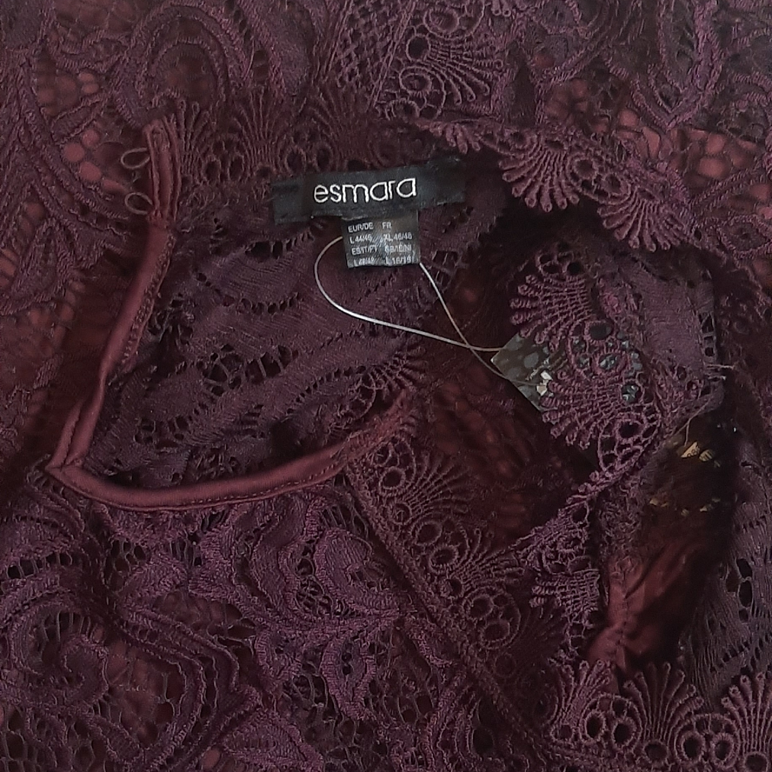 تاپ زنانه اسمارا مدل گیپور دار کد F_Z_64