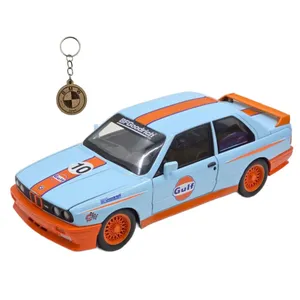 ماکت ماشین ناب سل مدل  بی ام و فلزی چراغدار BMW E30 M3 NAAB002 به همراه جاسوییچی