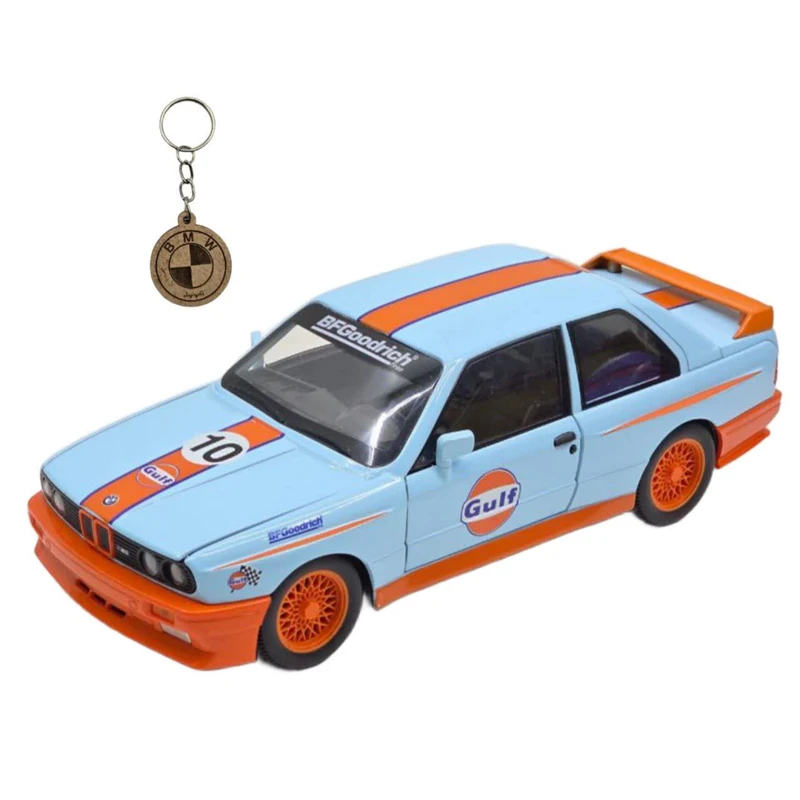 ماکت ماشین ناب سل مدل  بی ام و فلزی چراغدار BMW E30 M3 NAAB002 به همراه جاسوییچی