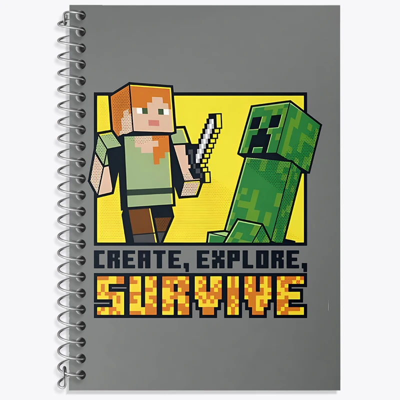 دفتر نت موسیقی 50 برگ خندالو طرح ماینکرافت (Minecraft) کد N5194