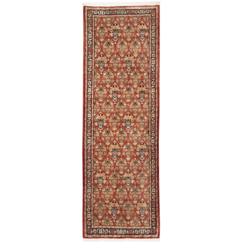 فرش قدیمی دستباف کناره طول دو و نیم متر سی پرشیا کد 126078