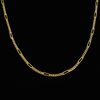 زنجیر طلا 18 عیار زنانه طلای مستجابی مدل فیگارو کد M02