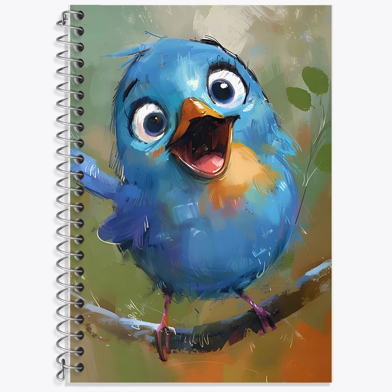 دفتر زبان 50 برگ خندالو مدل سه خط طرح جوجه کیوت کد N3862