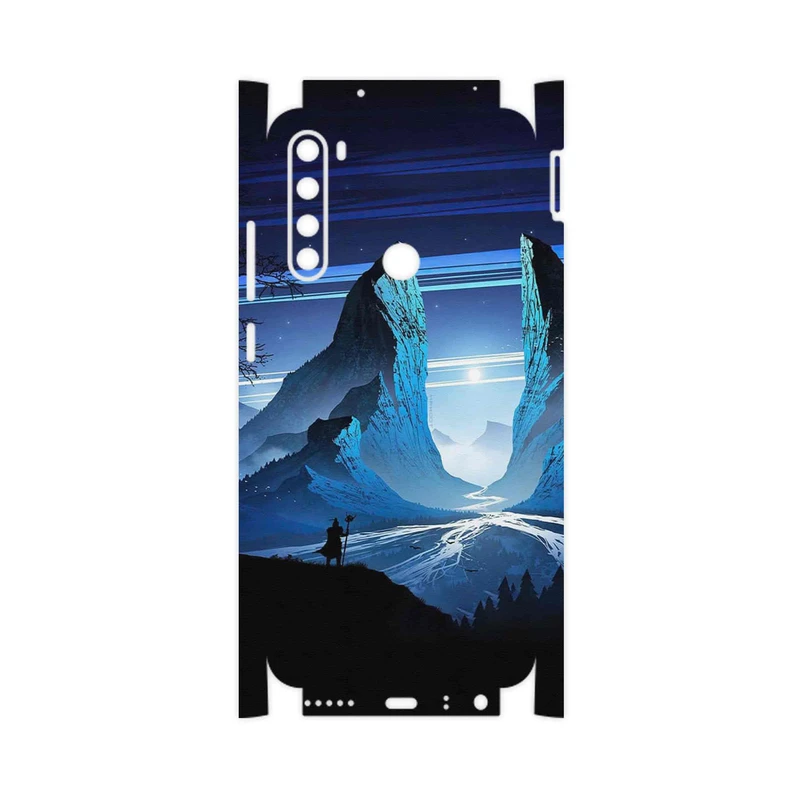 برچسب پوششی ماهوت مدل Blue Mountains Digital Art-FullSkin مناسب برای گوشی موبایل شیائومی Redmi Note 8 2021