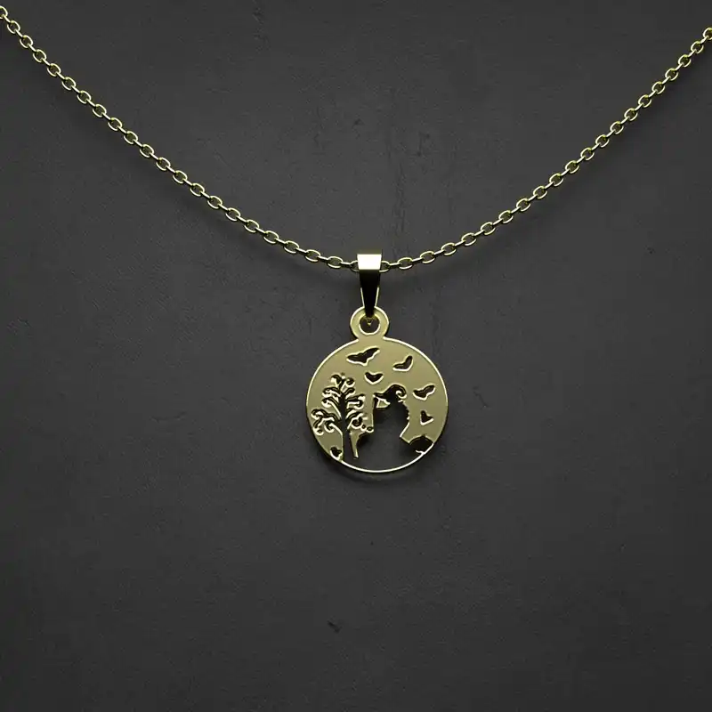 گردنبند طلا 18 عیار زنانه مدوپد مدل جادوگر کد U2-1-1216