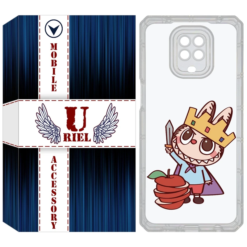 کاور یوریل قاب مدل Clear کد 120 طرح لبوبو Labubu مناسب برای گوشی موبایل شیائومی Redmi Note 9S / Note 9 Pro / Note 9 Pro Max