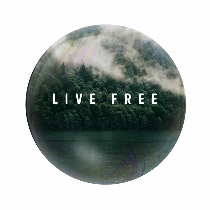 مگنت عرش طرح نوشته فانتزی Live Free کد Asm4007