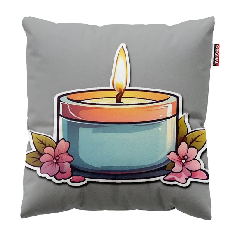 کوسن پاد آفرین مدل شمع آرامش زیبا کد 130 سایز 30*30 سانتی متر