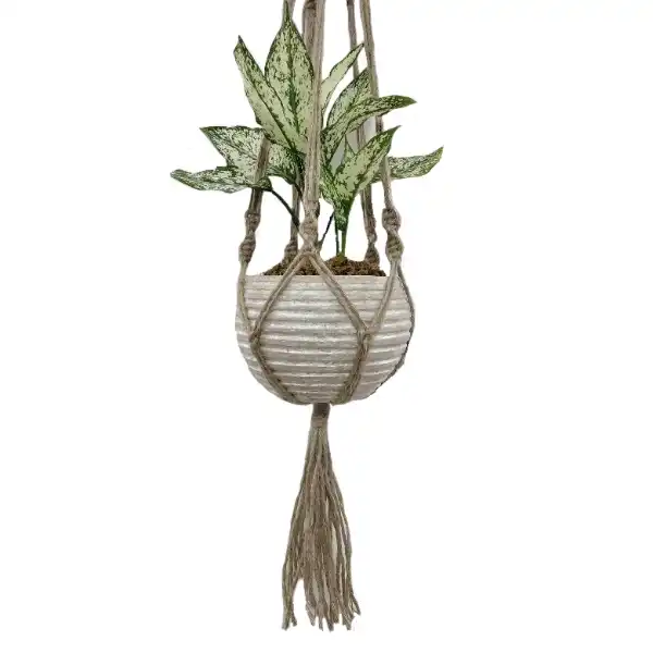 آویز گلدان بافتنی کد 345