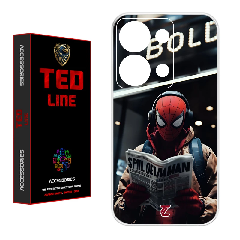 کاور تدلاین طرح مرد عنکبوتی کد 1155 مناسب برای گوشی موبایل شیائومی Redmi Note 13 Pro 4G / Poco M6 Pro