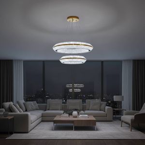 لوستر مدل دو حلقه سفینه مدرن