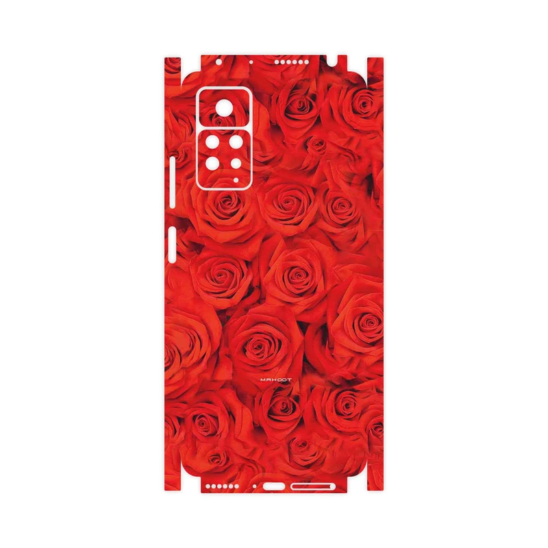 برچسب پوششی ماهوت مدل Red_Flower-FullSkin مناسب برای گوشی موبایل شیائومی Redmi Note 11 Pro Plus 5G (India)
