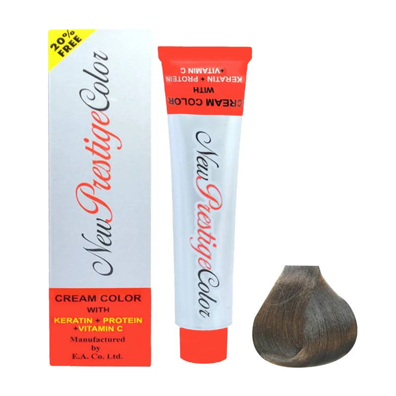 رنگ مو نیو پرستیژ کالر سری تنباکویی شماره 5.65 حجم 120 میلی لیتر رنگ قهوه ای تنباکویی روشن