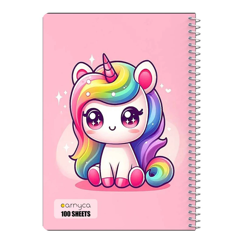 دفتر مشق 100 برگ سیمی کارنیکا طرح یونیکورن Unicorn کد 59614