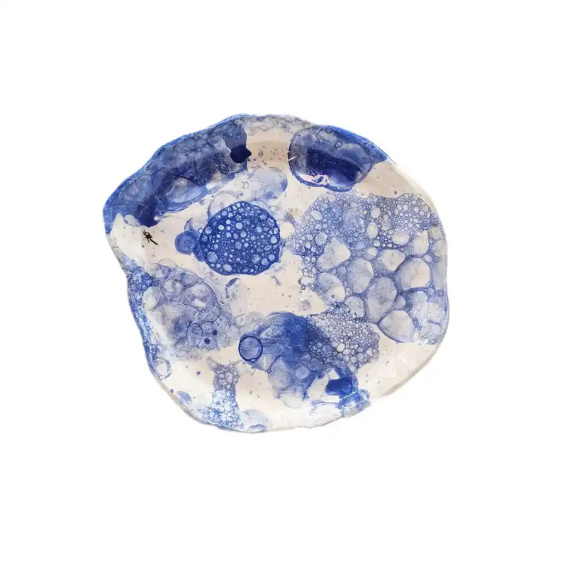 بشقاب سرامیکی مدل دفرمه حبابی