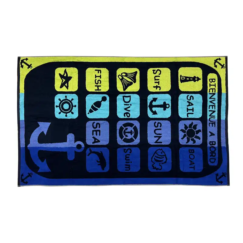 حوله حمامی برق لامع مدل اقیانوس سایز 160x100 سانتی متر