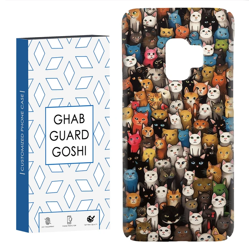 کاور قاب گارد گوشی طرح گربه کد Dimo-293 مناسب برای گوشی موبایل سامسونگ Galaxy S9
