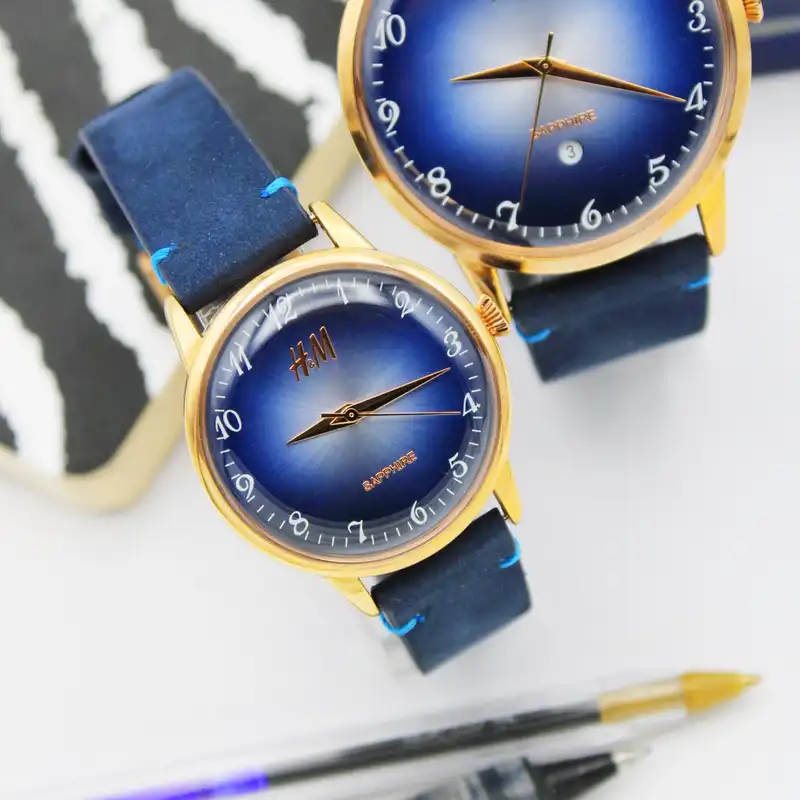 ست ساعت مچی عقربه ای زنانه و مردانه مدل 649