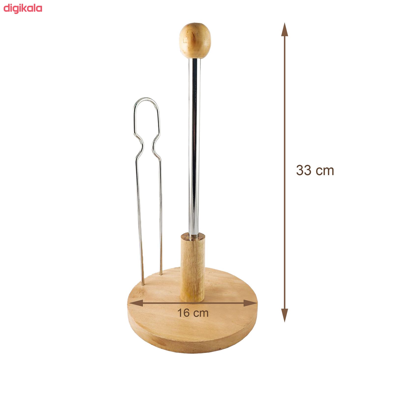 پایه رول دستمال کاغذی مدل چوبی main 1 2