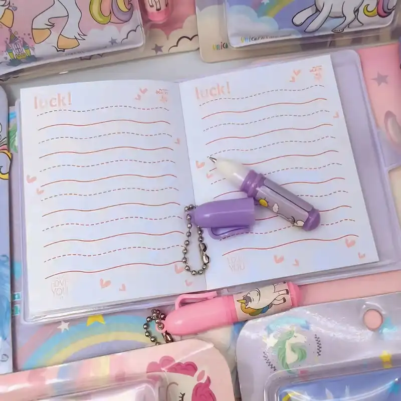 دفترچه یادداشت مدل یونیکورن به همراه خودکار