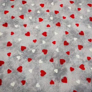 پارچه آشپزخانه عرض 2 متر مدل پتینه قلبی رنگ طوسی