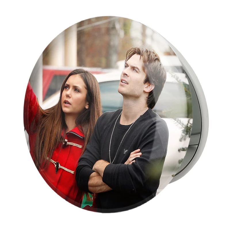 آینه جیبی خندالو طرح دیمون و الینا خاطرات یک خون آشام  The Vampire Diaries  مدل تاشو کد 23673 