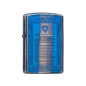 فندک زورو مدل Ice And Fire Smoked Blue Nickel کد SN-LIZO-2101-118