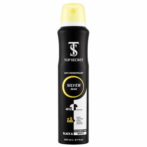 اسپری ضد تعریق مردانه تاپ سکرت مدل Silver Man با رایحه خنک و معطر حجم 200 میلی لیتر