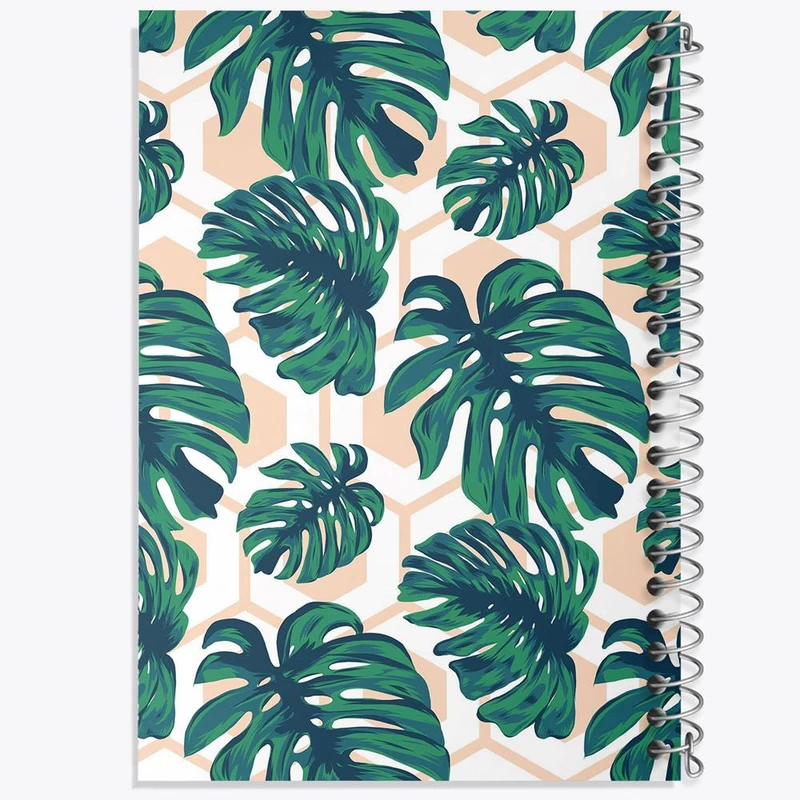 دفتر ژورنال نویسی 50 برگ خندالو مدل نقطه ای طرح برگ انجیری کد 28964