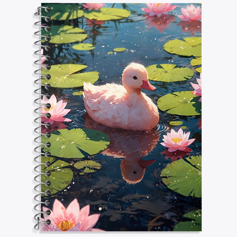 دفتر زبان 50 برگ خندالو مدل سه خط طرح اردک بامزه کد N4505