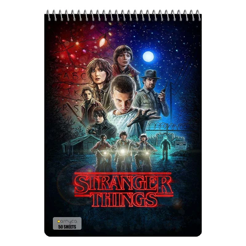 دفتر نقاشی 50 برگ سیمی کارنیکا طرح چیزهای عجیب Stranger Things کد 48129