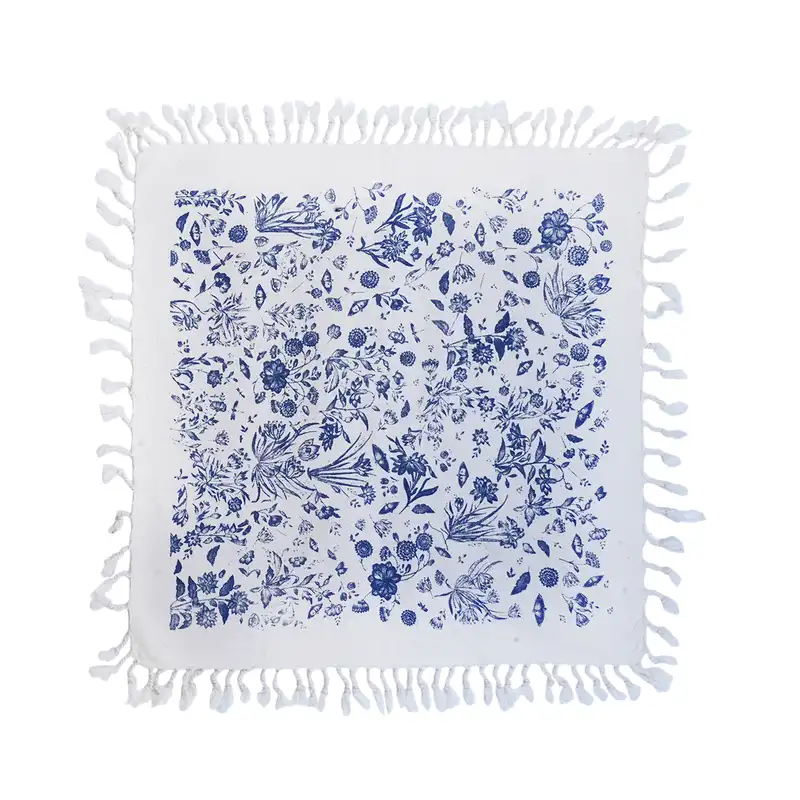 رومیزی چاپ دستی مدل گل باغ همسایه کد 176