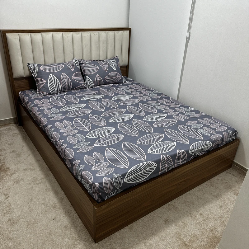 سرویس ملحفه ناتوسا مدل ماکائو کد 140 دو نفره سه تکه