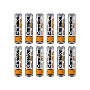  باتری نیم قلمی قابل شارژ کملیون مدل ACCU-600 بسته 12 عددی