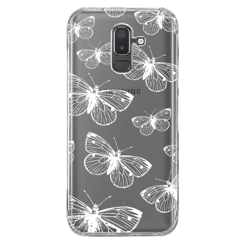 کاور مگافون طرح پروانه مدل C54-W مناسب برای گوشی موبایل سامسونگ Galaxy A6 Plus