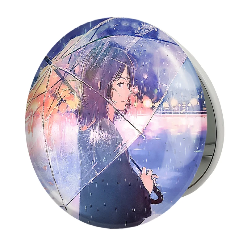 آینه جیبی خندالو طرح میتسویا میامیزو انیمه یورنیم Your Name مدل تاشو کد 16268 