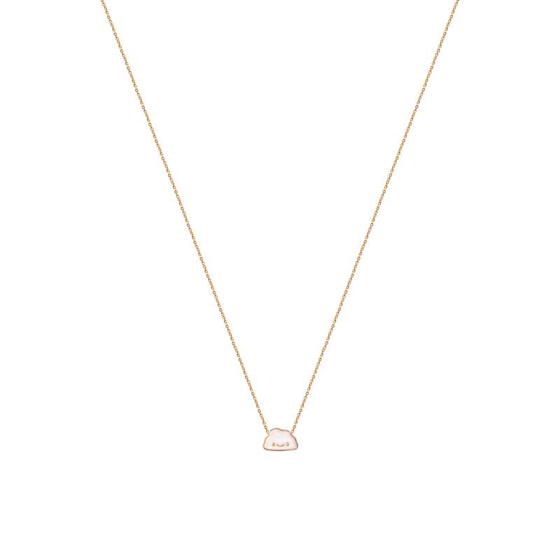 گردنبند طلا 18 عیار دخترانه الی گلد گالری مدل ابر گردنبند طلا 18 عیار دخترانه الی گلد گالری مدل ابر