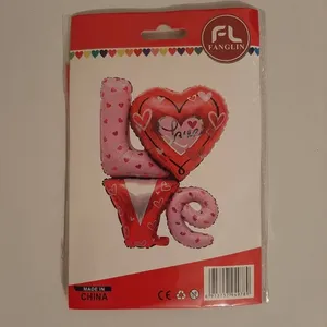 بادکنک فویلی طرح love مدل pe49