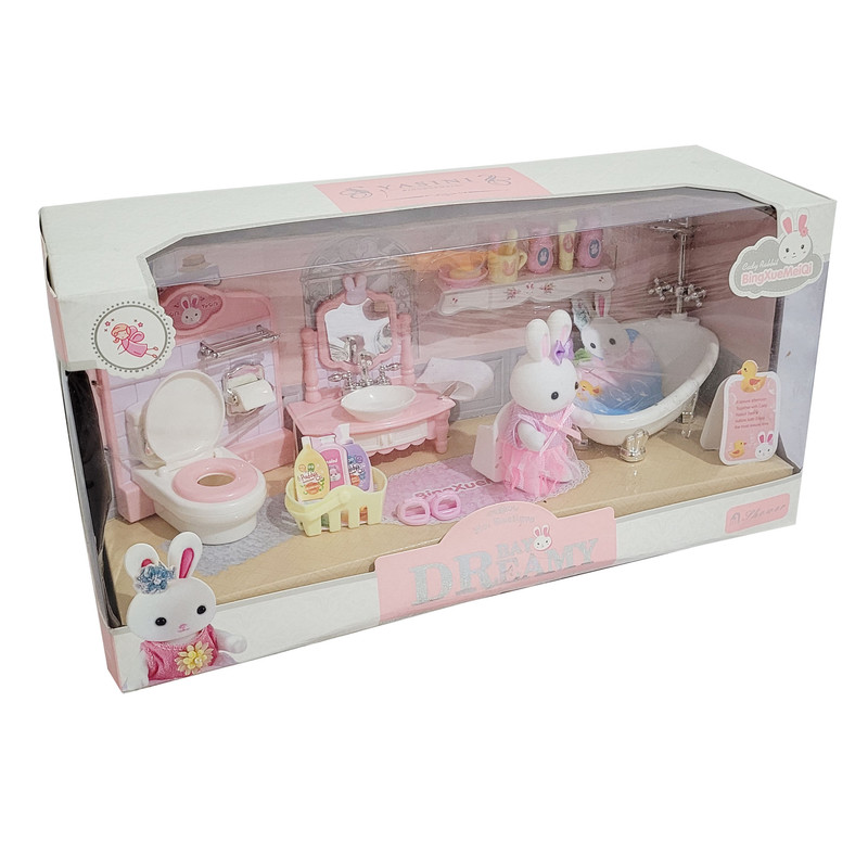 اسباب بازی طرح خانه عروسکی مدل خرگوش و لوازم خانه کد 976776