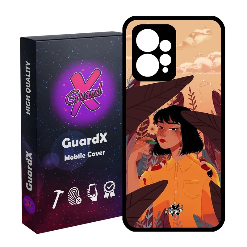 کاور گارد ایکس طرح Girl مدل Glass10327 مناسب برای گوشی موبایل شیائومی Redmi Note 12 4G
