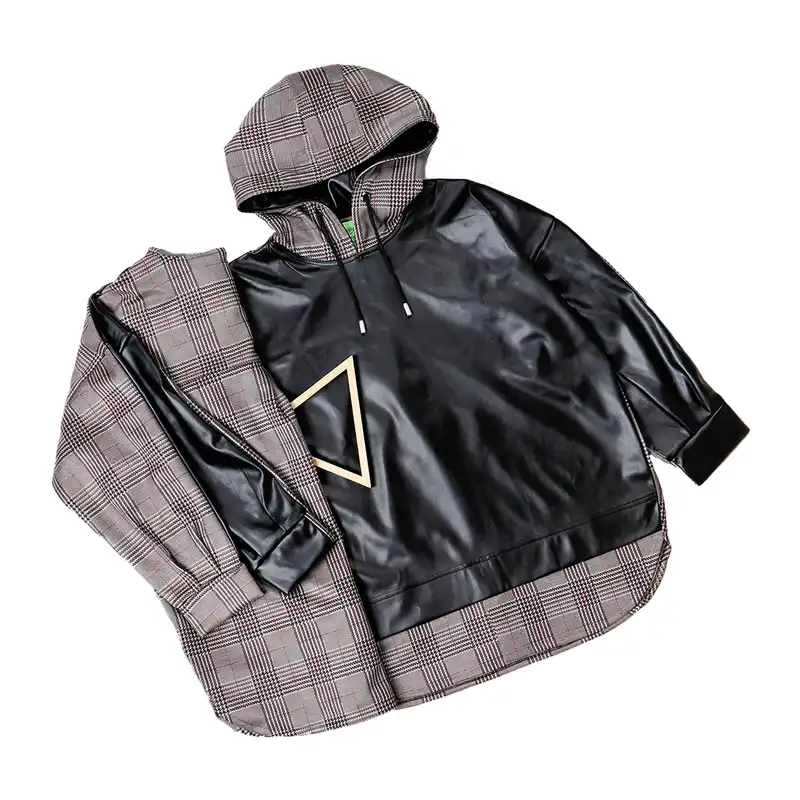 هودی زنانه مدل چرم