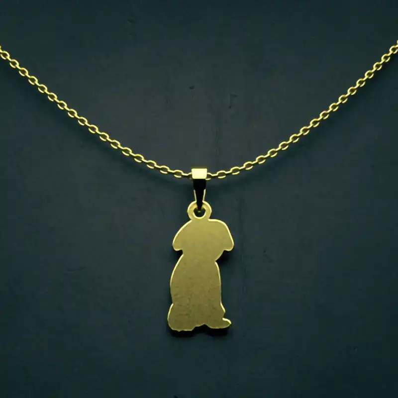 گردنبند طلا 18 عیار زنانه مدوپد مدل سگ کد J3-1-1079