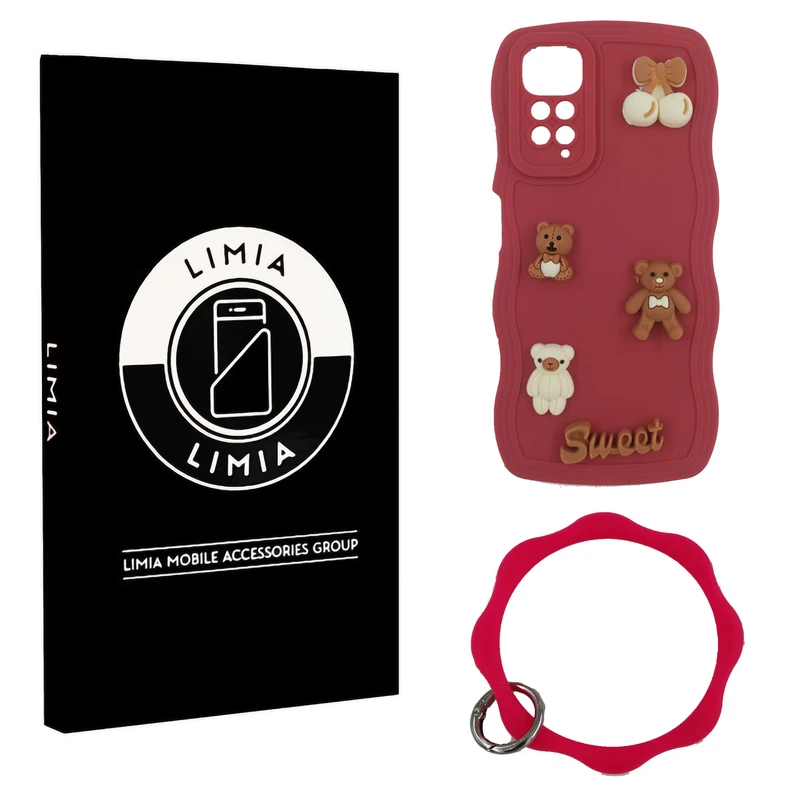 کاور لیمیا مدل فانتزی طرح عروسکی برجسته مناسب برای گوشی موبایل شیائومی Note 11Pro به همراه آویز