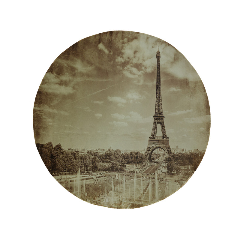 پادری مدل دایره طرح ایفل کد 5673 سایز 90 × 90 سانتی متر