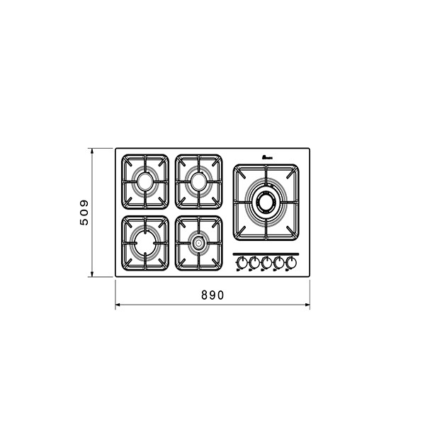 اجاق گاز صفحه ای بیمکث مدل 5094