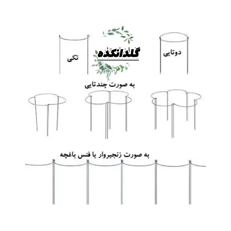 نگهدارنده گیاه مدل حلقه ای بسته 4 عددی