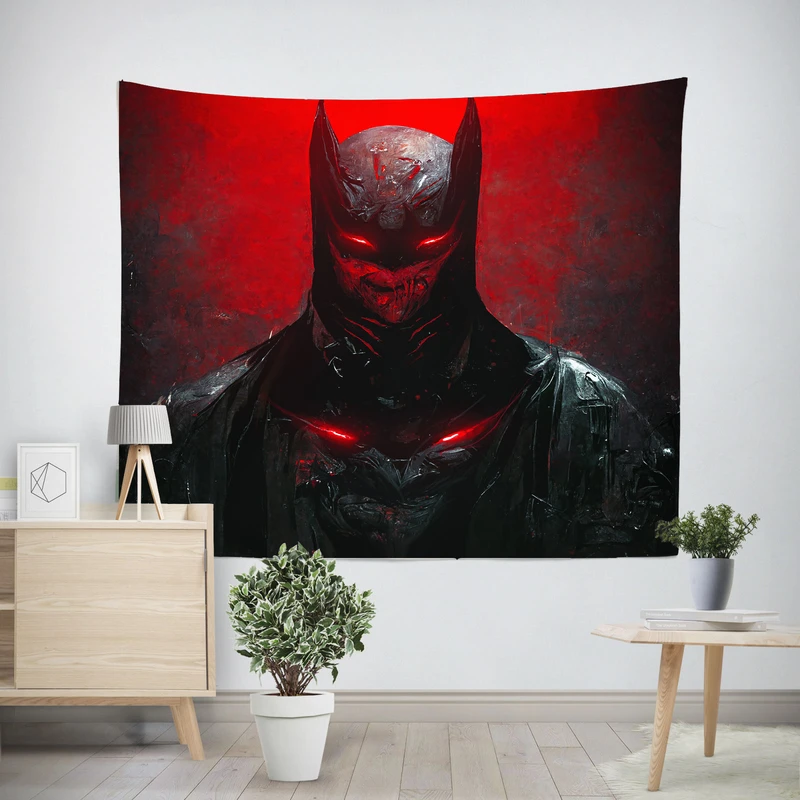 پوستر پارچه ای پرینتینگ لند طرح  Midjourney Batman کد M19
