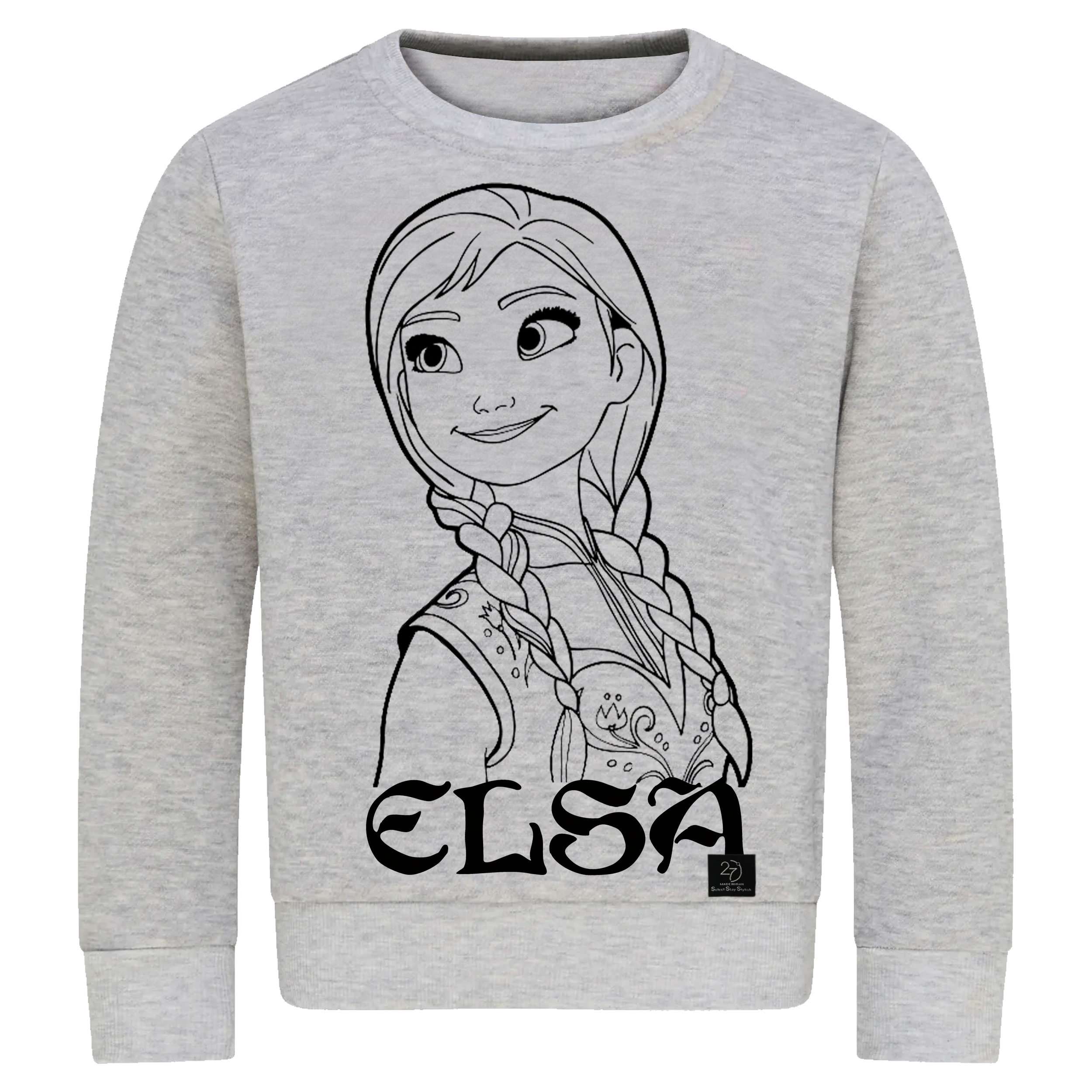 سویشرت دخترانه 27 مدل ELSA کد J02 رنگ طوسی